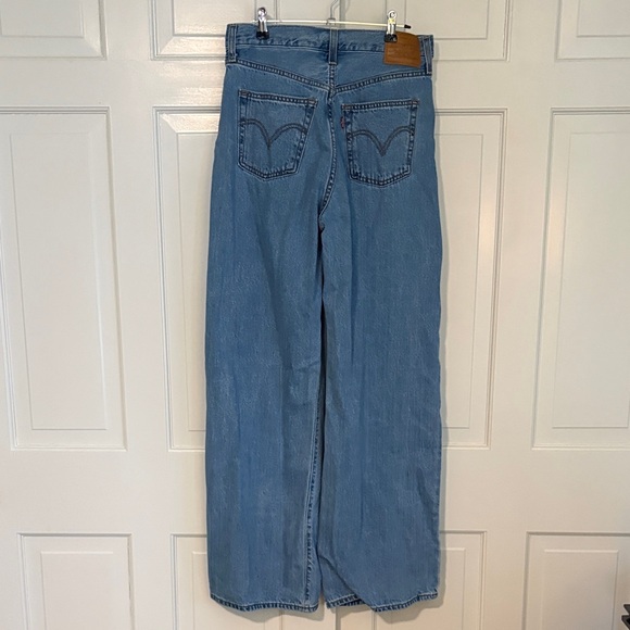 Levi's Women's Wide Leg Ribcage Leg Blue Jeans - Picture 6 of 6